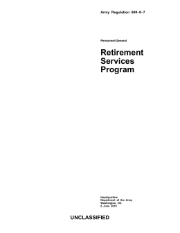 Army Regulation 600-8-7 - Service Member and Family Support
