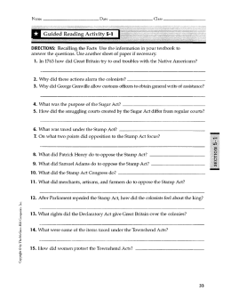 Guided Reading Activity 5-1