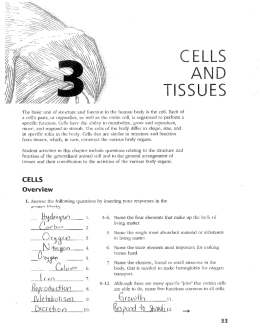 Page 1 The basic unit of structure and function in the human body is