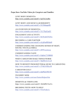 Teepa Snow YouTube Videos for Caregivers and