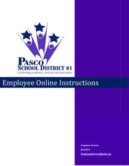 Emmployee Online Instr ruct tions s