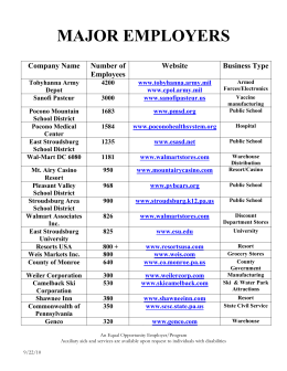 major employers - Careerlink of Monroe County