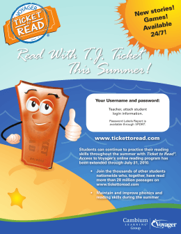 Read With T.J. Ticket This Summer!