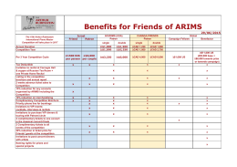 Benefits for Friends of ARIMS