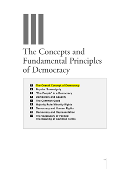 The Concepts and Fundamental Principles of Democracy
