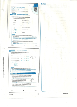 Using Formulas m Geometry