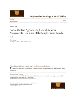 Social Welfare Agencies and Social Reform Movements: The Case
