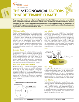 THE ASTRONOMICAL FACTORS THAT DETERMINE CLIMATE