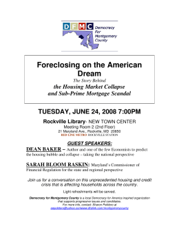 Foreclosing on the American Dream