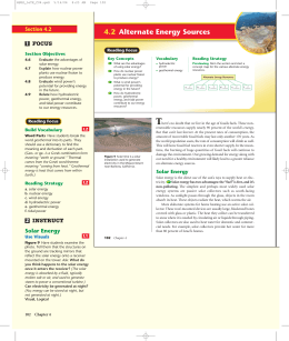 4.2 Alternate Energy Sources