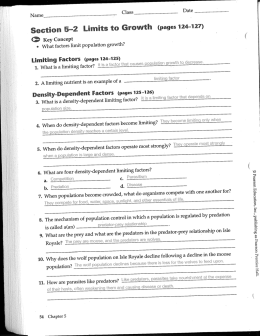 Page 1 - |_ºm-- Name - Class Date Section 5–2 Limits to Growth