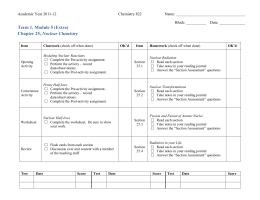 Chapter 25, Nuclear Chemistry