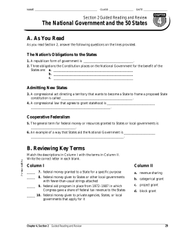 Chapter 4, Section 2: Guided Reading