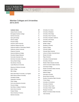 Member Colleges and Universities 2015-2016