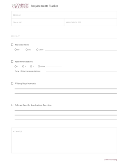 Requirements Tracker