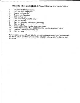 A1PD How to Set Up Payroll Deduction - PDF