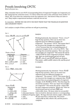 Proofs Involving CPCTC - LetsPracticeGeometry.com