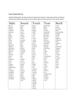 Sensory Words