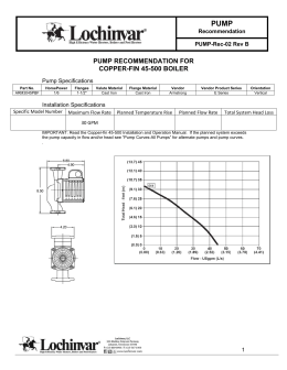 PUMP RECOMMENDATION FOR COPPER-FIN 45