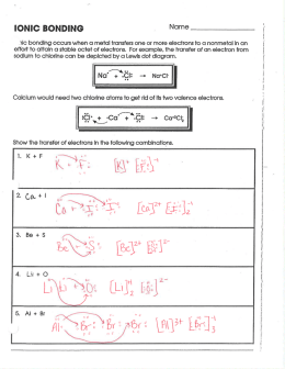 Ionic Bonding practice packet with answers