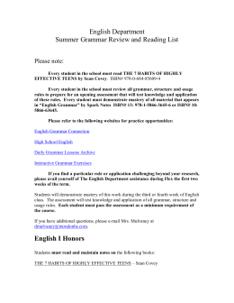 Summer Reading List