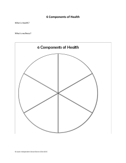 6 Components of Health Worksheet