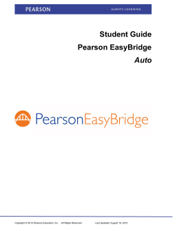 Pearson SuccessNet / SuccessNet Plus Student Guide: