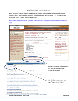 MFMP Buyer Page –Search for Vendors
