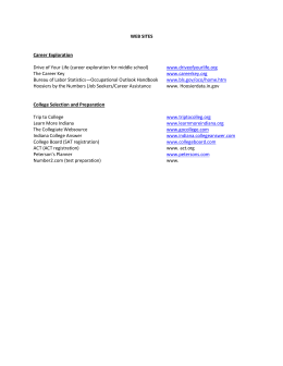 WEB SITES Career Exploration Drive of Your Life (career