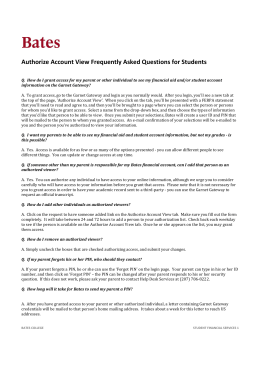 Authorize Account View FAQ