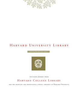 Annual Report 2002–2003 - Harvard Library