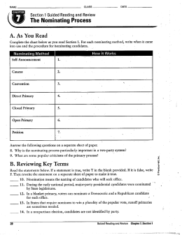 The Nommatlng Process - Madison Local Schools