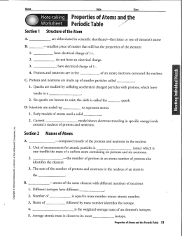 Properties of Atoms and? the