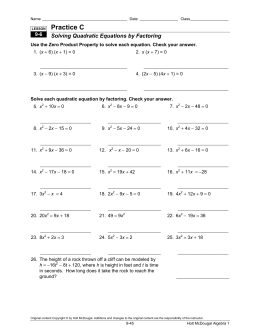 Practice C - Montemath