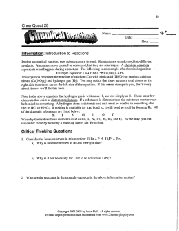 ChemQuest 28 Name: SI - Okemos Public Schools