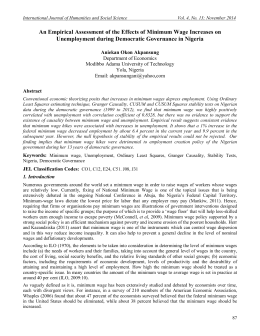 An Empirical Assessment of the Effects of Minimum Wage Increases