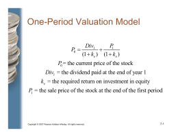 One-Period Valuation Model