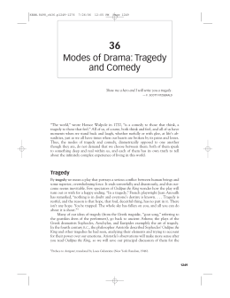 Modes of Drama: Tragedy and Comedy