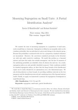 Measuring Segregation on Small Units: A Partial