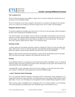 Turnitin: Learning Additional Functions