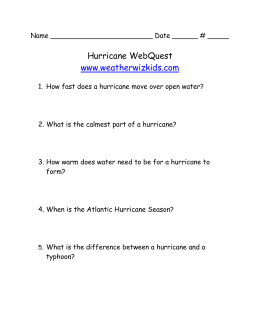 Hurricane WebQuest www.weatherwizkids.com
