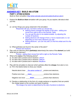 answer key : build an atom