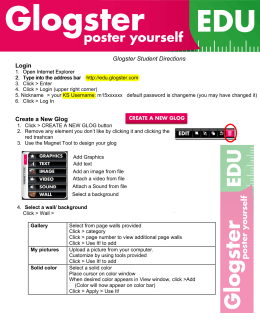 Glogster Student Directions Login Create a New Glog
