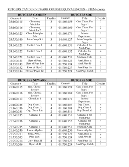 RUTGERS CAMDEN/NEWARK COURSE EQUIVALENCIES