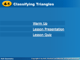 4-1 Classifying Triangles 4
