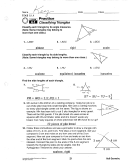 M.` 4-1 Classifying Triangles