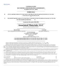 Associated Materials, LLC - Investor Relations Solutions