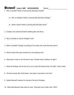 Beowulf Study Questions #1