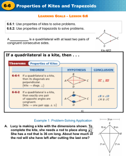 6-6 Properties of Kites and Trapezoids