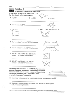 6`6 Properties of Kites and Trapezoids